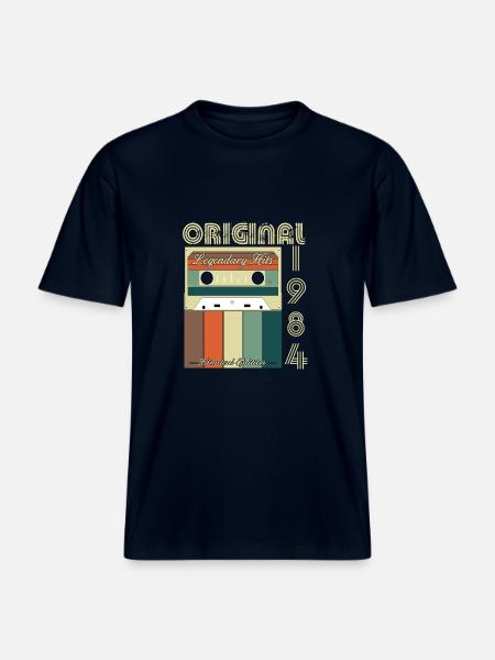 Legendary 1984 Anniversary -  RELAXED FIT Unisex Organic T-Shirt - french navy