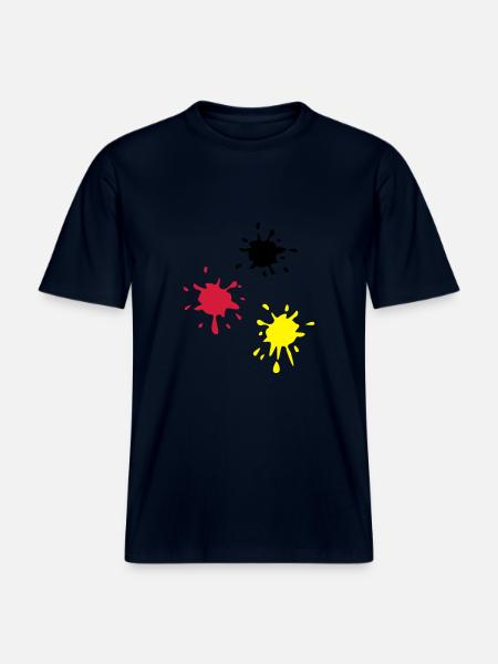 Art, paint (super cheap!) -  RELAXED FIT Unisex Organic T-Shirt - french navy