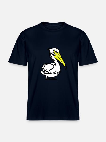 Pelikan Comic - RELAXED FIT Unisex Organic T-Shirt - french navy