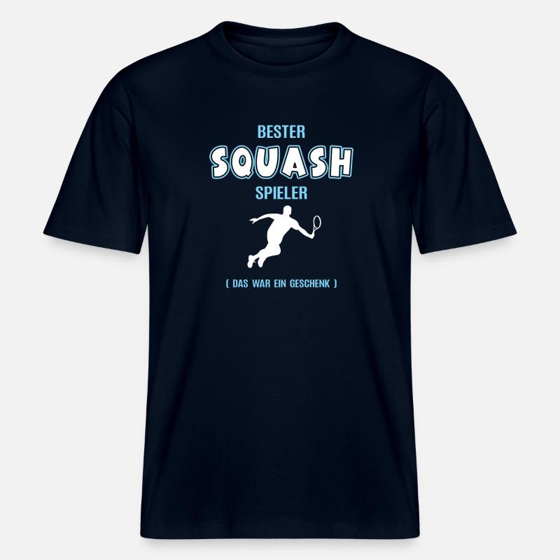 Bester Squash Spieler Squasher Squashspieler -  RELAXED FIT Unisex Organic T-Shirt - Navy