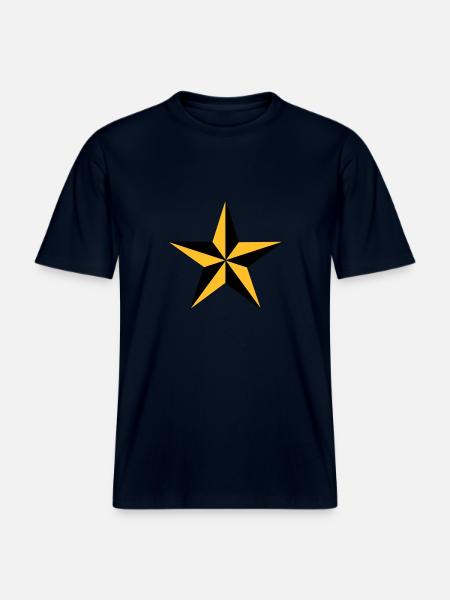Nautical Star - RELAXED FIT Unisex Organic T-Shirt - french navy