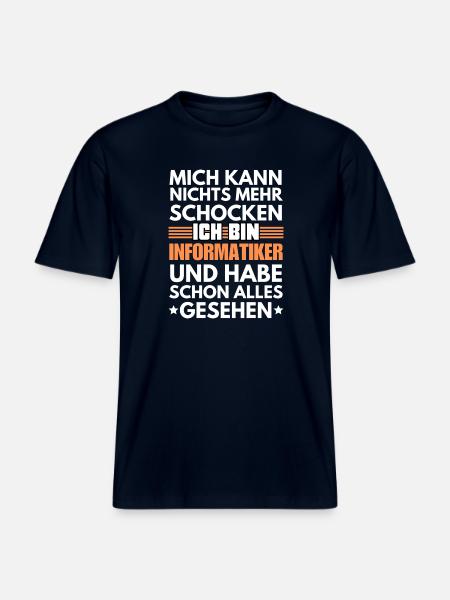 Non-shockable computer scientist -  RELAXED FIT Unisex Organic T-Shirt - french navy