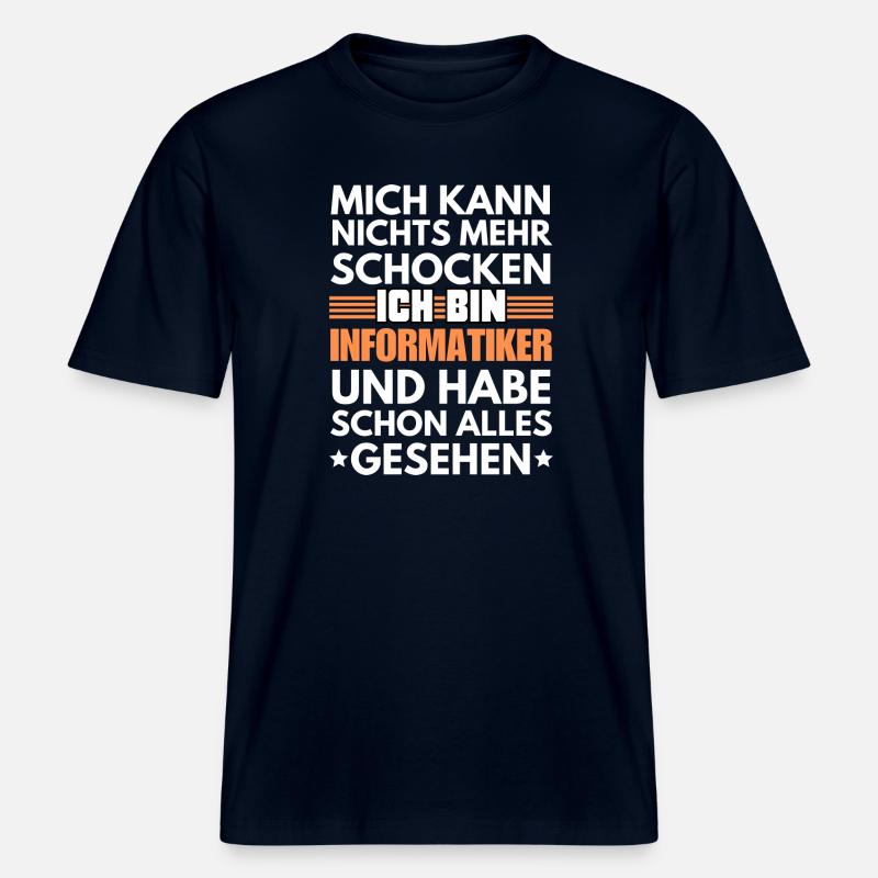 Nicht schockbarer Informatiker - RELAXED FIT Unisex Organic T-Shirt - Navy