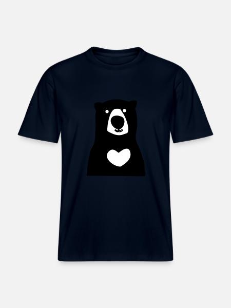 bear -  RELAXED FIT Unisex Organic T-Shirt - french navy