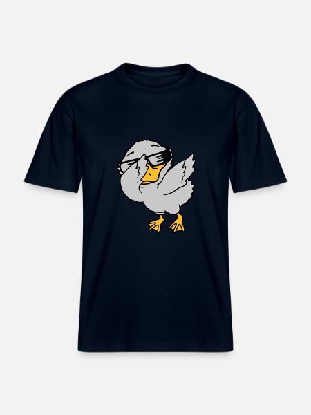 Dabbing Party Ducklings Cool -  RELAXED FIT Unisex Organic T-Shirt - french navy