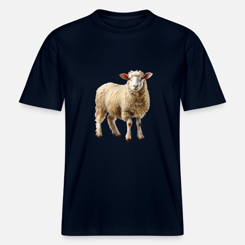 Das Schaf ist ein Landschaftspfleger -  RELAXED FIT Unisex Organic T-Shirt - Navy