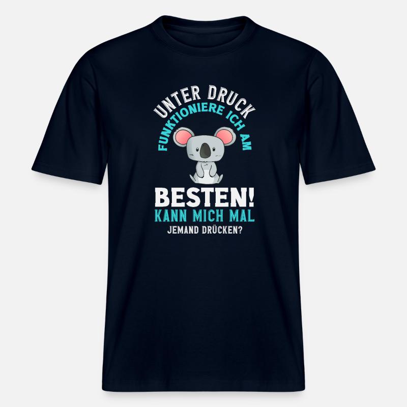 I function best under pressure -  RELAXED FIT Unisex Organic T-Shirt - french navy