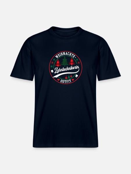 Zahntechnikerin Weihnachten Zahnärztin Dentistin -  RELAXED FIT Unisex Organic T-Shirt - Navy