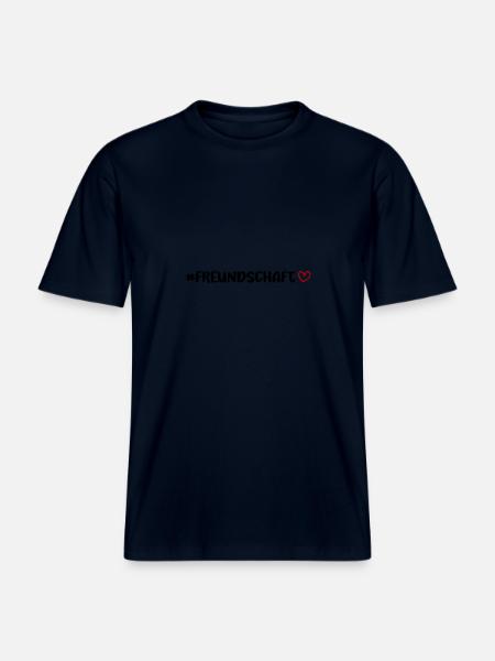 Friendship heart -  RELAXED FIT Unisex Organic T-Shirt - french navy