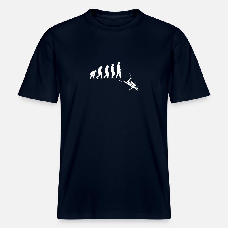 Diver evolution tshirt -  RELAXED FIT Unisex Organic T-Shirt - french navy