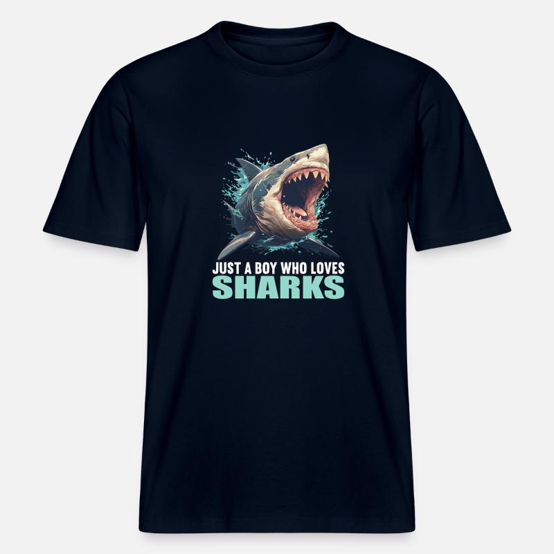 Requins Requin -  T-shirt unisexe RELAXED FIT en coton bio - marine