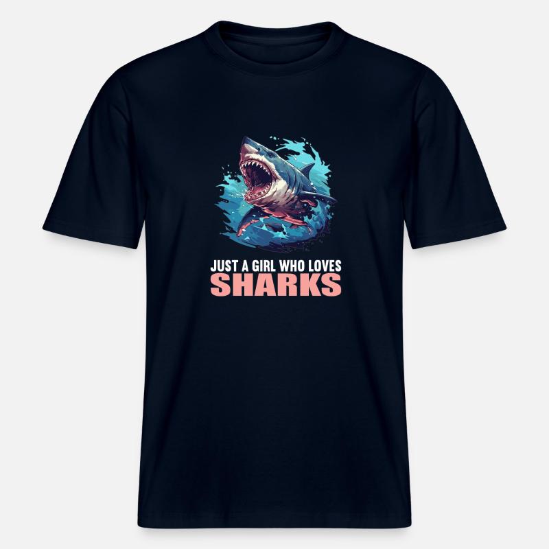 Requins Requin - T-shirt unisexe RELAXED FIT en coton bio - marine