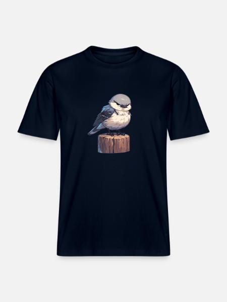 Oiseaux moqueurs Oiseaux moqueurs -  T-shirt unisexe RELAXED FIT en coton bio - marine