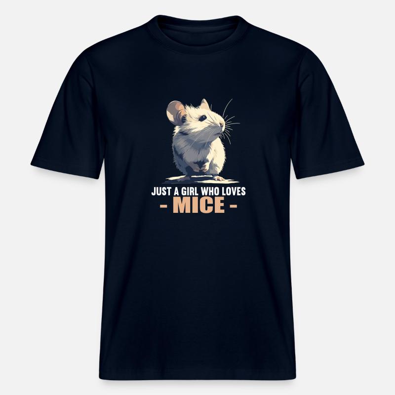 Mäuse Maus - RELAXED FIT Unisex Organic T-Shirt - Navy