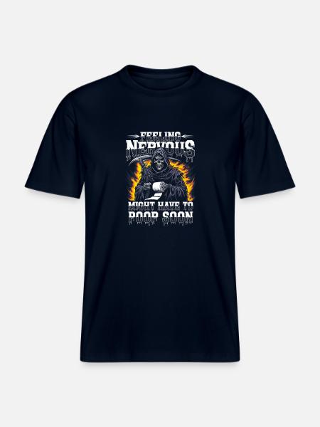 Intestino irritabile Syndrom Reaper IBS Goth Poop Umorismo - Maglietta ecologica Unisex RELAXED FIT - blu navy