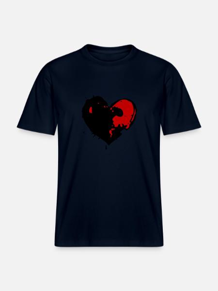 Herz Klecks Love -  RELAXED FIT Unisex Organic T-Shirt - Navy