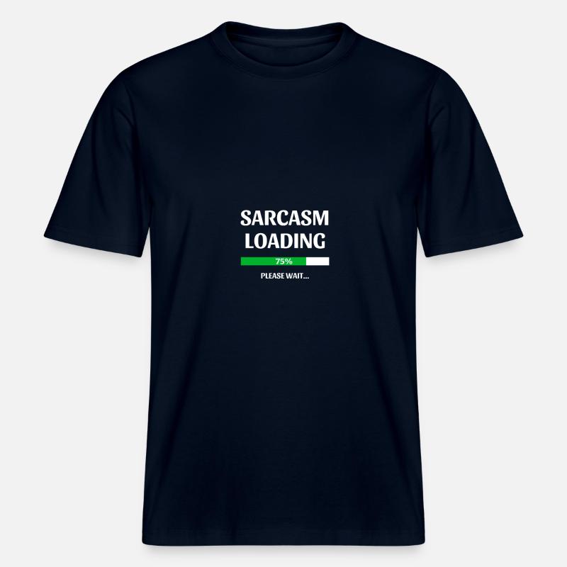 SARCASM Loading -  T-shirt unisexe RELAXED FIT en coton bio - marine