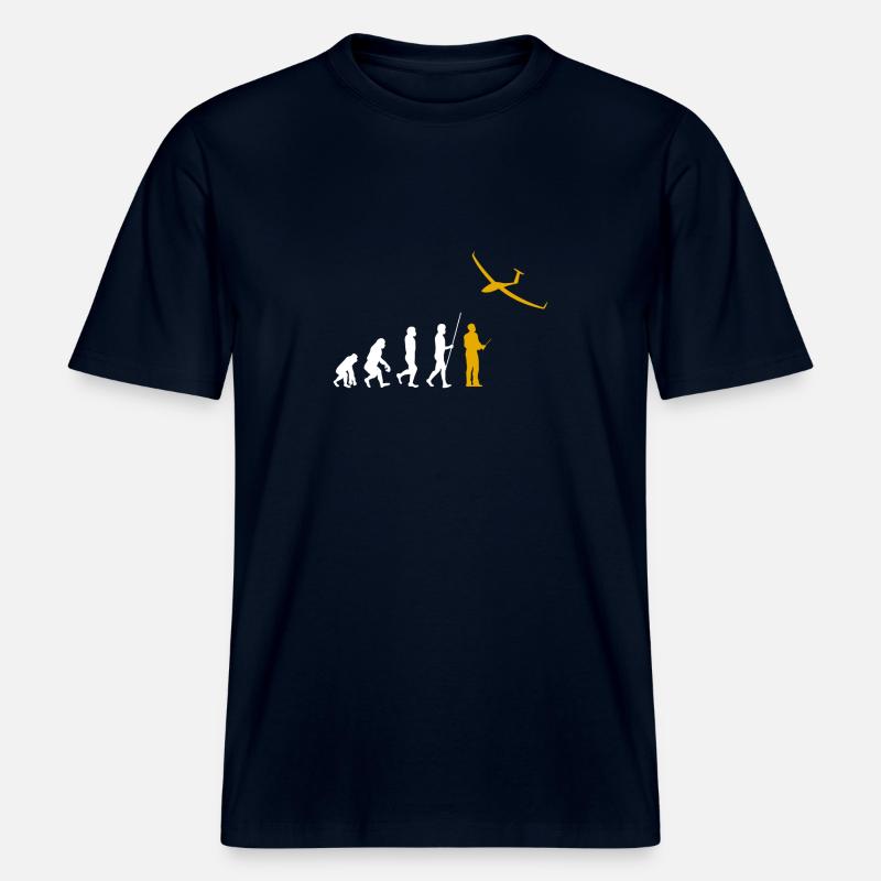Evolution RC Segelflugzeug Ferngesteuert Modellbau -  RELAXED FIT Unisex Organic T-Shirt - Navy