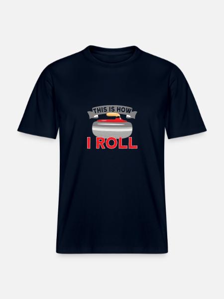 Curling Eissport Curlin - RELAXED FIT Unisex Organic T-Shirt - Navy