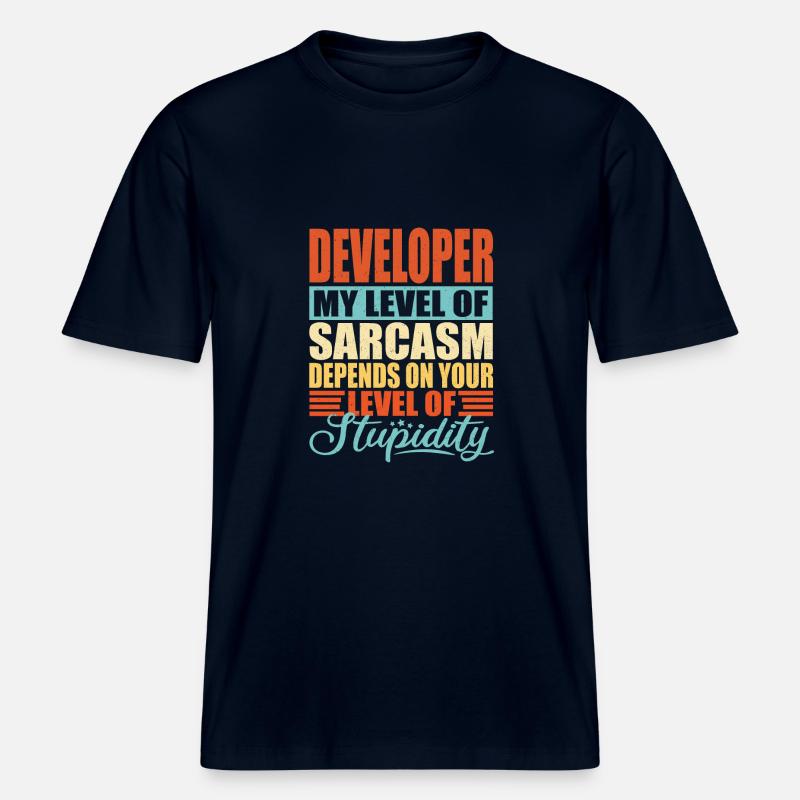 Entwickler Softwareentwickler Informatiker Coder -  RELAXED FIT Unisex Organic T-Shirt - Navy