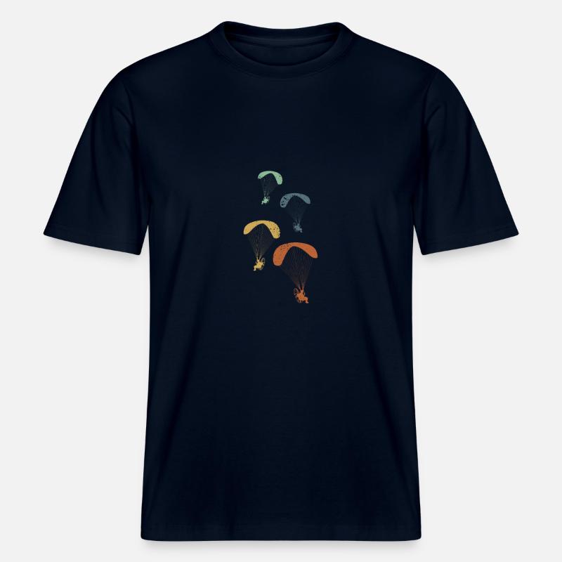 Paramotor Pilot Paramotoring -  RELAXED FIT Unisex Organic T-Shirt - Navy