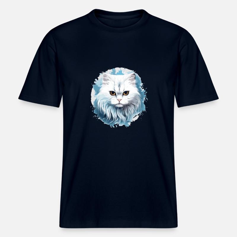 Chat persan Perser Katze -  T-shirt unisexe RELAXED FIT en coton bio - marine