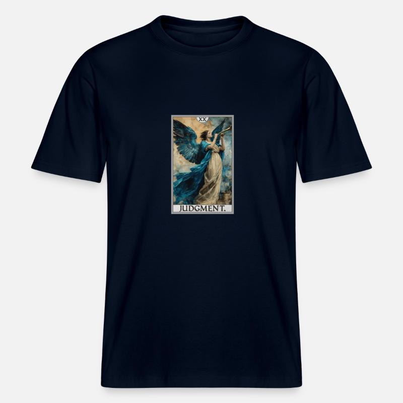 Tarotkarten Tarotkarte 20 Judgment Gericht - RELAXED FIT Unisex Organic T-Shirt - Navy