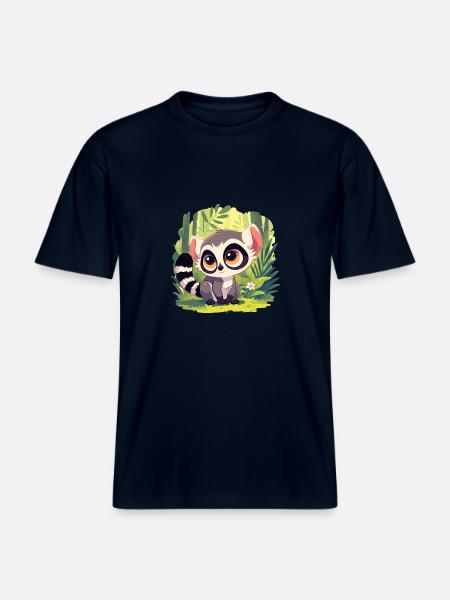 Lemuren Lemurs Lemur - RELAXED FIT Unisex Organic T-Shirt - french navy