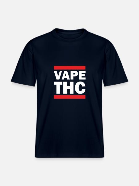 Vape THC White - RELAXED FIT Unisex Organic T-Shirt - french navy