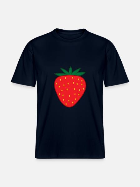Erdbeere Kostüm Fasching Karneval Erdbeeren -  RELAXED FIT Unisex Organic T-Shirt - Navy