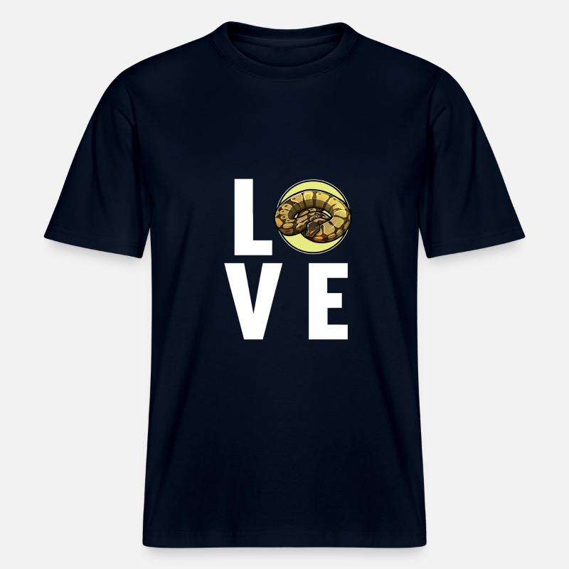 Ball Python Königspythons Königspython -  RELAXED FIT Unisex Organic T-Shirt - Navy