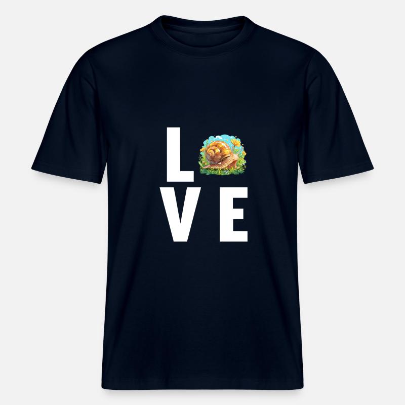 Escargots Escargot -  T-shirt unisexe RELAXED FIT en coton bio - marine