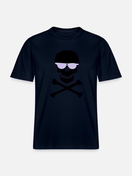 Piratl_mit_brille - T-shirt unisexe RELAXED FIT en coton bio - marine