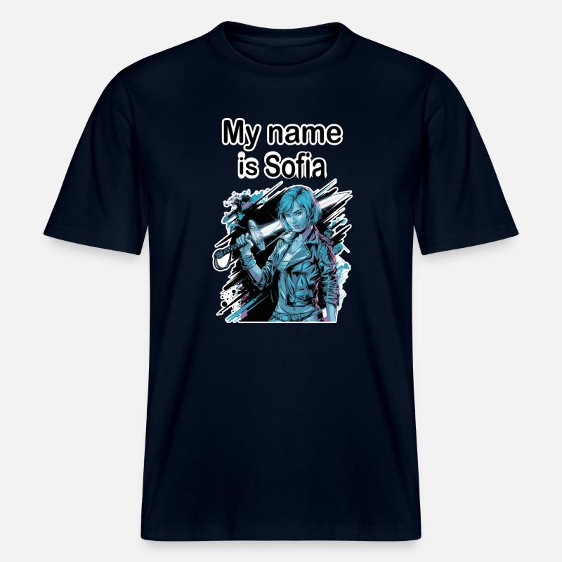 My name is Sofia 2026 -  T-shirt unisexe RELAXED FIT en coton bio - marine