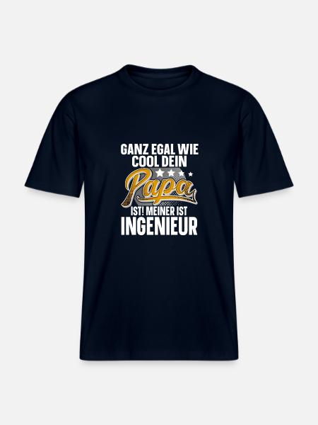 Ingenieur Papa Vater Vatertag Cooler Papa -  RELAXED FIT Unisex Organic T-Shirt - Navy