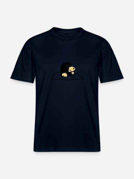 Mole - RELAXED FIT Unisex Organic T-Shirt - french navy