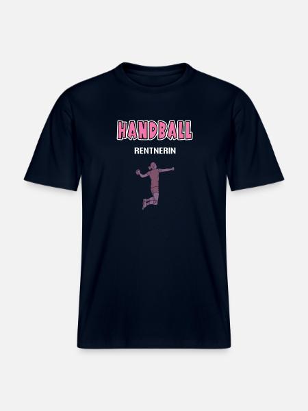 Handball Rentnerin Rente Ruhestand Handballerin - RELAXED FIT Unisex Organic T-Shirt - Navy