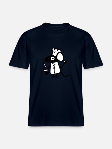 Mouse Koch - rat -  RELAXED FIT Unisex Organic T-Shirt - french navy