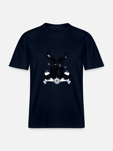 Wiesn Hirsch 2C - - RELAXED FIT Unisex Organic T-Shirt - french navy