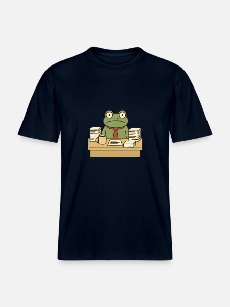 Business Frog - RELAXED FIT Unisex Organic T-Shirt - french navy