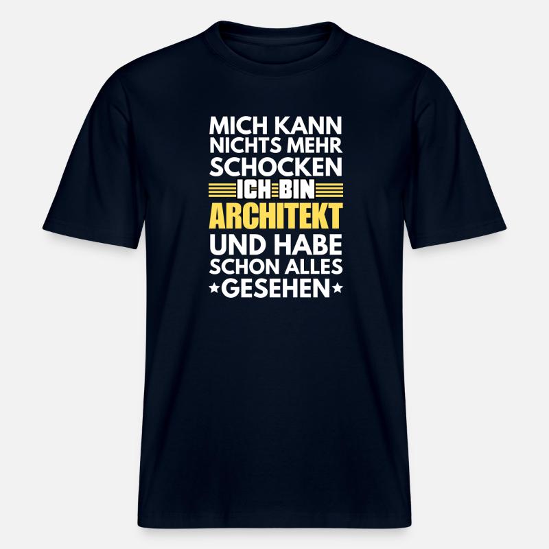 Non-shockable architect - RELAXED FIT Unisex Organic T-Shirt - french navy