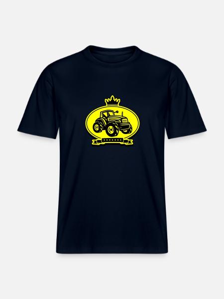 Tractor Farmer Silhouette Trekker -  RELAXED FIT Unisex Organic T-Shirt - french navy