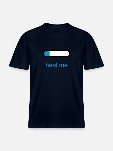 Heal Me - RELAXED FIT Unisex Organic T-Shirt - french navy