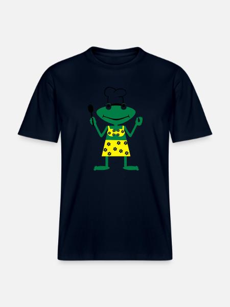 Cook frog - RELAXED FIT Unisex Organic T-Shirt - french navy