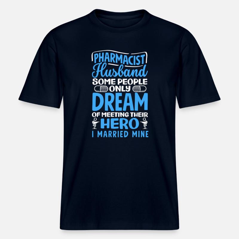 Apotheker Ehemann Pharmazietechniker -  RELAXED FIT Unisex Organic T-Shirt - Navy