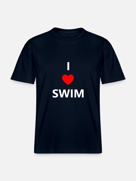 Triathlon Swim Bike Run Marathon -  RELAXED FIT Unisex Organic T-Shirt - french navy