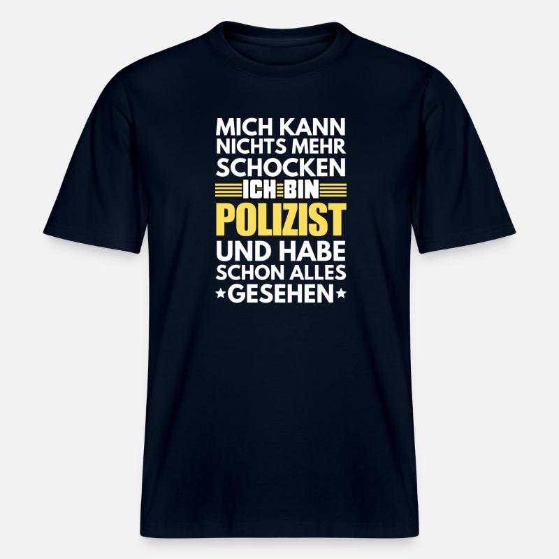 Policier non électrocutable -  T-shirt unisexe RELAXED FIT en coton bio - marine