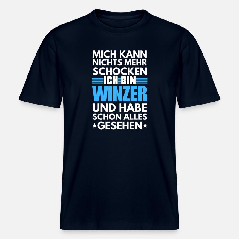 Vigneron non choquable -  T-shirt unisexe RELAXED FIT en coton bio - marine