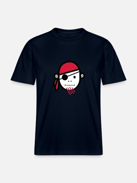 Pirate -  RELAXED FIT Unisex Organic T-Shirt - french navy