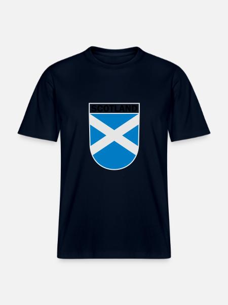 Scotland Wappen - RELAXED FIT Unisex Organic T-Shirt - Navy
